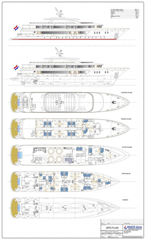 Plan du bateau MV Aurelia